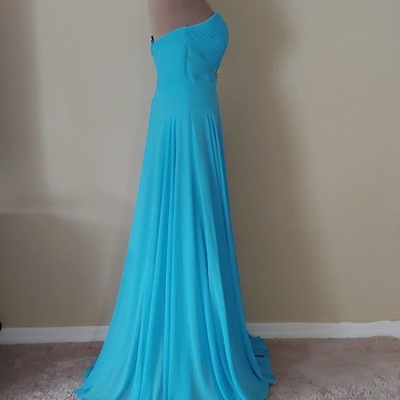 NWT Alyce B-dazzle Long Gown in Light Blue - Picture 2 of 4